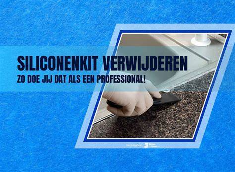 Diagram: werkstappen voor verwijderen van siliconenkit