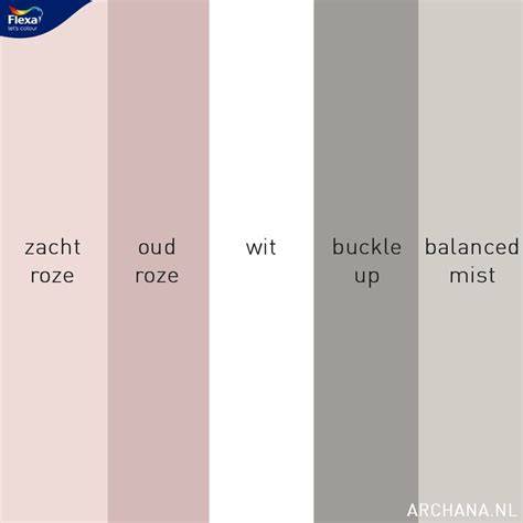 Infographic: Kleurenpaletten met grijs, roze en wit