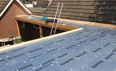 Infographic: Opbouw plat dak (draagconstructie - damprem - isolatie - waterdichting - afwerking)