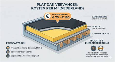 Infographic: soorten dakbedekking en gemiddelde kosten per m2