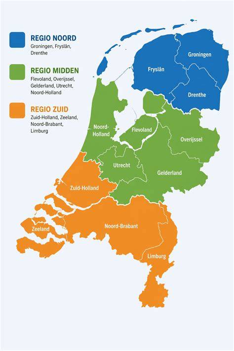 kaartleveringsopties en regio-deklaratie