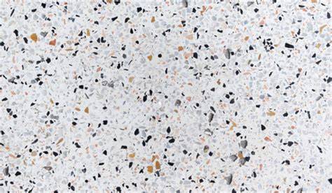 Infographic over terrazzo samenstelling en onderhoudsniveaus