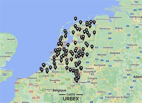 Kaart: locaties van terrazzovloeren in historisch gebouwen