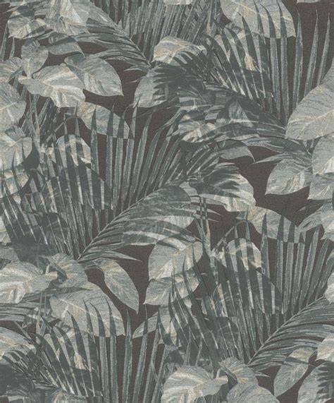 JungleTexture Groen vliesbehang: tropische sfeer en plantenmotief op muur