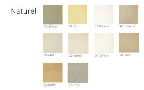Kleurenkaart beton cire