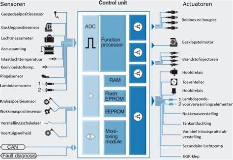 Diagram van C+-systeem met sensoren per ruimte