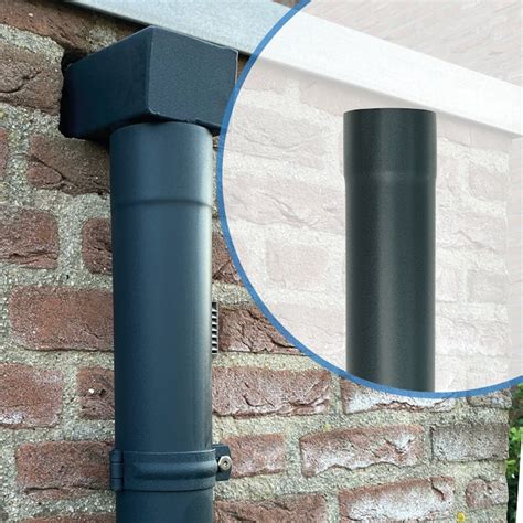 Infographic: overzicht van antraciet pvc regenpijp componenten