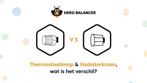 Infografiek: Verschil thermostaatknop vs. radiatorkraan