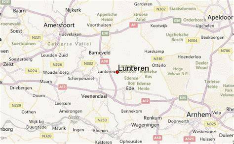 Kaart van Lunteren met gebieden waar Roskam actief is