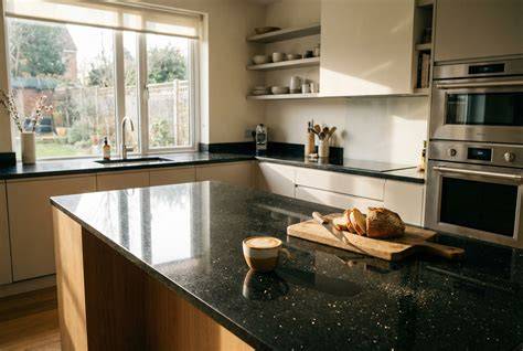 Foto: Granieten werkblad in een moderne IKEA-keuken