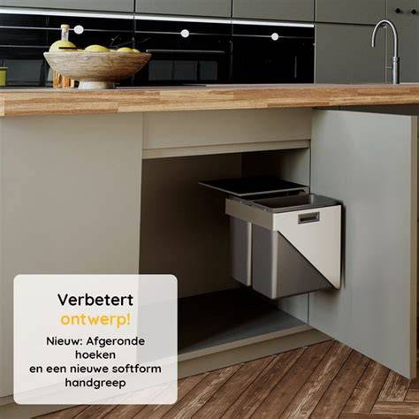 Tip: plattegrond van gootsteenkast met inbouw prullenbak