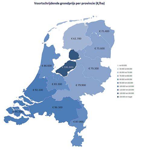 Kaart subsidies per regio