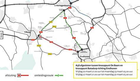Infographic met omleidingsroutes langs N314