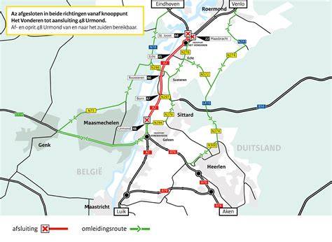 Kaart met fasen en omleidingsroutes N314