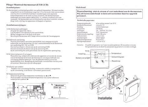 Infografiek: Installatie en bedrading van de Plieger Montreal thermostaat