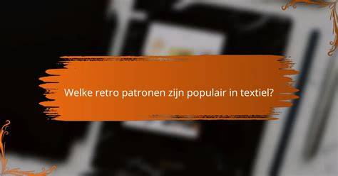 Voorbeelden van retro patronen en kleuren
