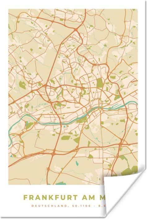 Plattegrond van Frankfurt met belangrijkste dakterrassen en skyline-uitzichten