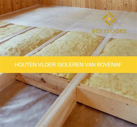 Fotovoorbeeld: bovenaf isoleren van houten vloer