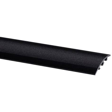 Overgangsprofiel Ongelijkvloers - Zwart - Aluminium - 47x10mm 0,95m (afmetingen en zichtbare bevestiging)