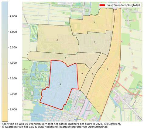 tagimg: kaart van Veendam-wijken Sorghvliet, Wildervank, Centrum