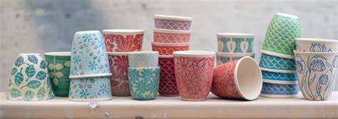 Mock-up keramiek kleur- en reliëfleer