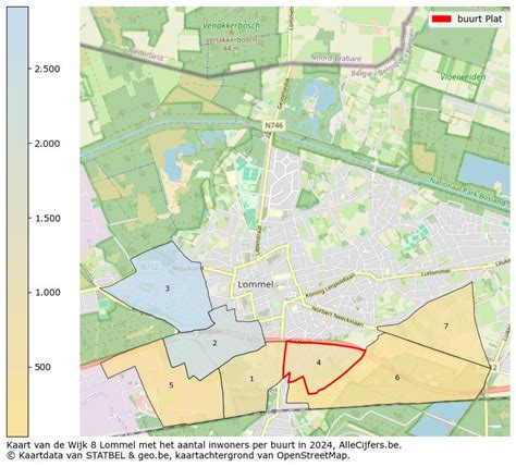 Informatieve kaart van Plat & Plat met locaties en groei