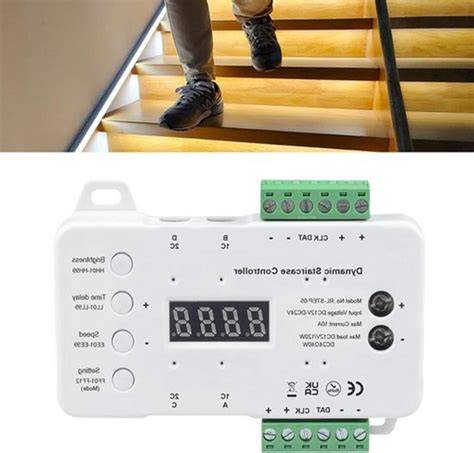Voorbeeld trapverlichtingsset met COB-ledstrips en sensoren