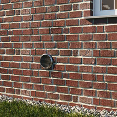 Illustratie: dubbele wand muurdoorvoer langs buitenmuur met afscherming