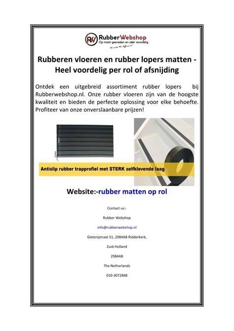 Infographic: Onderhoudsschema rubberen vloeren