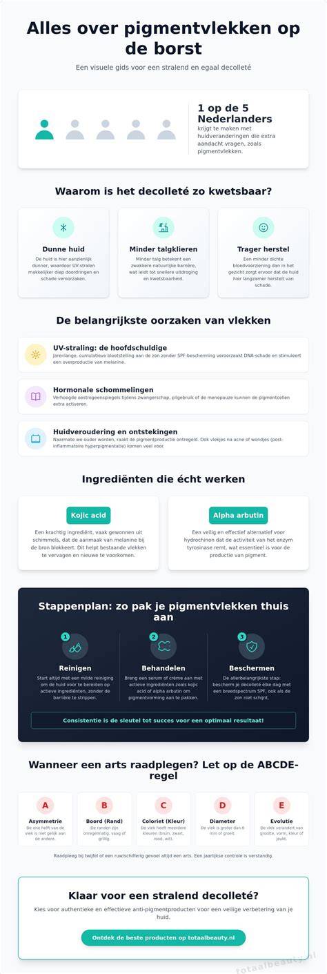 Infographic: oorzaken van pigmentvlekken en behandelingen