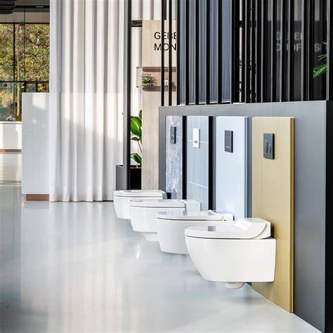 Visualisatie van de Geberit AquaClean Experience Center en showroomindeling