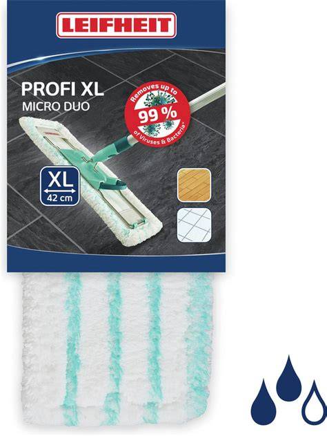 Infographic: Verschillende Leifheit vloerdoekjes Profi XL micro duo, Super Soft en MICRO DUO