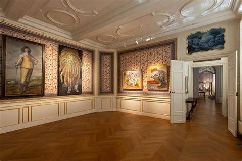 Interieur met portretten van voorgangers
