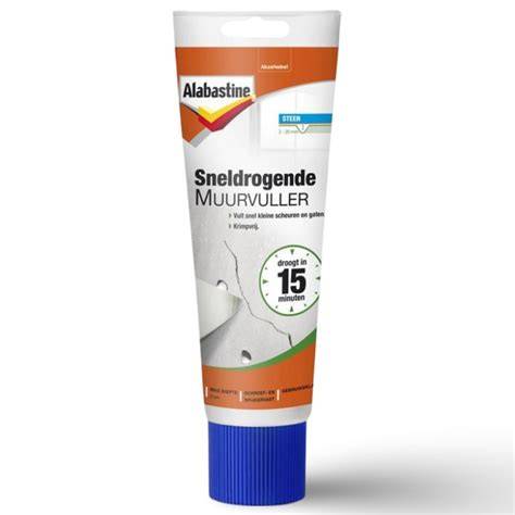 Infographic: Stappenplan mengen en aanbrengen Alabastine Muurvuller