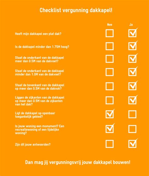 Checklist vergunningsvrij bouwen