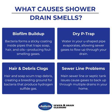 Infographic: how a shower drain works and common fault points