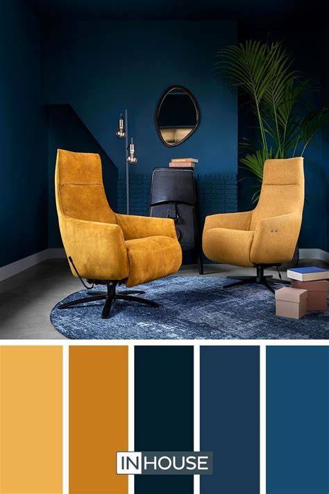 Zwart-wit zebra behang met mosterdgele details moodboard: kleurenpalet en accessoires