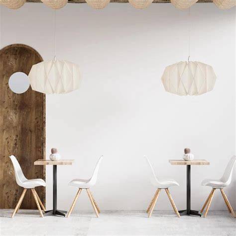 Afbeelding: Papieren plafondlampen in Scandinavisch interieur