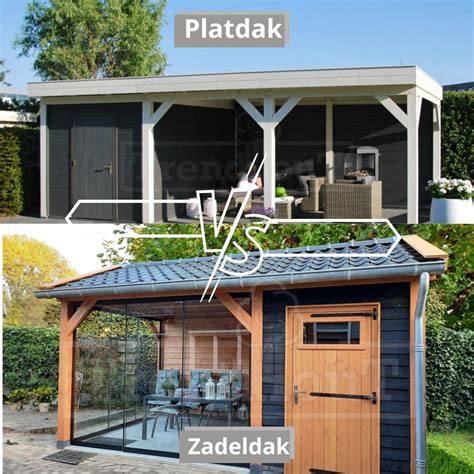 Infographic: Plat dak vs. Zadeldak - kenmerken, voor- en nadelen