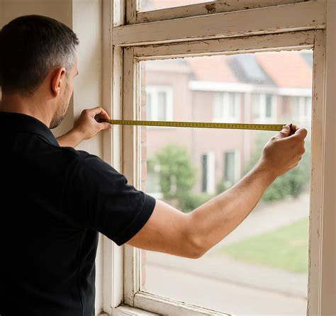 Foto: inmeten en plaatsen van kozijn met stoten/lamellen