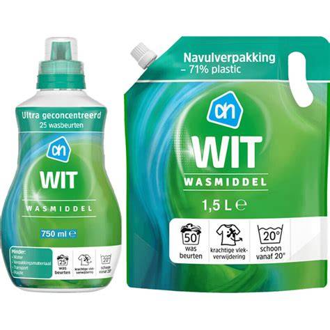 Witte wasmiddelen infographic
