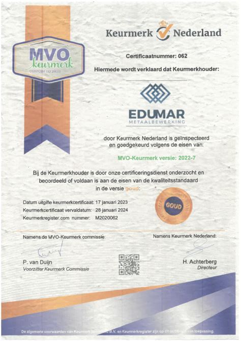 certificaat KGS keurmerk