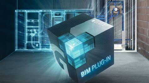 Diagram van Geberit BIM Plug-in modules en dataflow