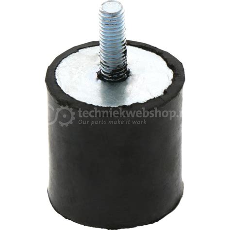 Detail van montageschroeven en rubberen demper.