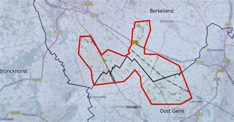 Kaart: Gebiedsindeling Berkelland en welstandsniveaus