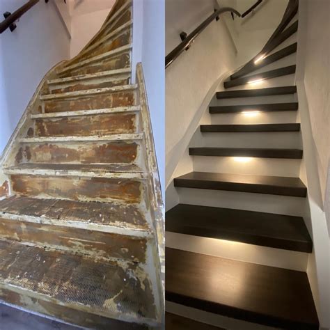 Voorbeeld before-after: traprenovatie met open trap