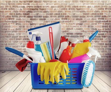 Foto: Schoonmaakbenodigdheden en voorbereiding