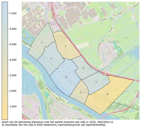 Maassluis: kaart met relevante wijken en leveranciers