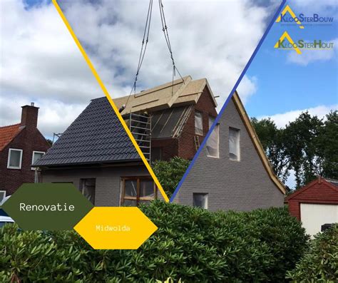 Infographic: Tekening van het renovatieproces van dak tot afwerking en isolatie