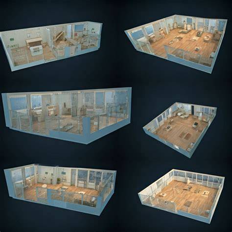 Infographic over 3D-visualisatie processen: van 2D plattegrond naar 3D render en animatie